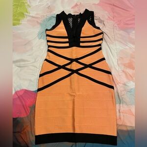 Peach Bandage Dress - Medium